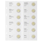 Coin sheets - Multi Collect MU (. 2E25), suitable for: 2 Euro - Pre-printed 4 Rings - dim: 200 x 250 mm ■ per 5 pcs.