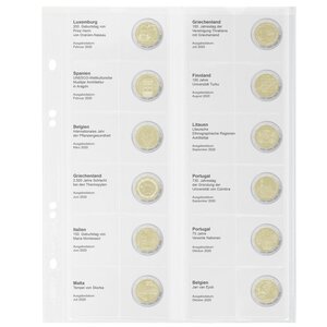 Coin sheets - Multi Collect MU (. 2E25), suitable for: sheets - Pre-printed4 Rings