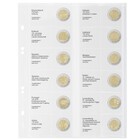 Coin sheets - Multi Collect MU (. 2E29), suitable for: 2 Euro - Pre-printed 4 Rings - dim: 200 x 250 mm ■ per 5 pcs.