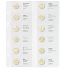 Coin sheets - Multi Collect MU (. 2E31), suitable for: 2 Euro - Pre-printed 4 Rings - dim: 200 x 250 mm ■ per 5 pcs.