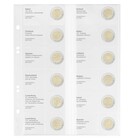 Coin sheets - Multi Collect MU (. 2E32), suitable for: 2 Euro - Pre-printed 4 Rings - dim: 200 x 250 mm ■ per 5 pcs.