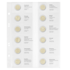 Coin sheets - Multi Collect MU (. 2E33), suitable for: 2 Euro - Pre-printed 4 Rings - dim: 200 x 250 mm ■ per 5 pcs.