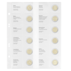 Coin sheets - Multi Collect MU (. 2E34), suitable for: 2 Euro - Pre-printed 4 Rings - dim: 200 x 250 mm ■ per 5 pcs.