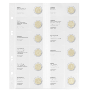 Coin sheets - Multi Collect MU (. 2E34), suitable for: sheets - Pre-printed4 Rings