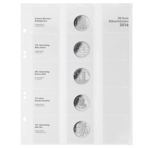 Coin sheets - Multi Collect MU (.20E16), suitable for: sheets - Pre-printed4 Rings