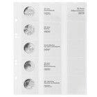 Coin sheets - Multi Collect MU (.20E19), suitable for: 20 Euro - Pre-printed 4 Rings - dim: 200 x 250 mm ■ per 5 pcs.