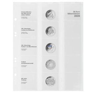 Coin sheets - Multi Collect MU (.20E20), suitable for: sheets - Pre-printed4 Rings