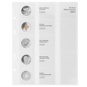 Münzkblätter - Multi Collect MU (.20E21), geeignet für: Blätter - Vordrucke4 Ringe