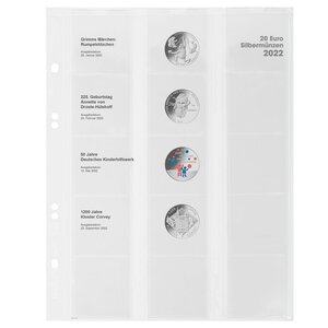 Coin sheets - Multi Collect MU (.20E22), suitable for: sheets - Pre-printed4 Rings