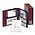 Album Multi Collect Regular (1302) Wine red, incl slipcase - 4 Rings - Dim: 245 x 270 x 80 mm ■ per set
