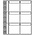 Muntenbladen - Penny (III), 6 vaks indeling: 70 x 70 mm - Transparent 4 Rings - afm: 210 x 255 mm ■ per stuk