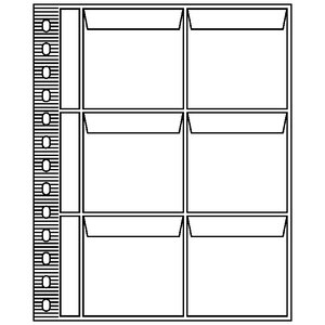 Album Penny (S1103MY), incl. 10 bladen (Penny III) - 6 vaks indeling: geschikt voor 70 x 70 mm - Zwart - 13 Rings - Afm: 235 x x70 x 40
