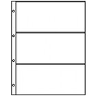 Insteekbladen - Publica  LS (4103), 3 vaks indeling: 220 x 97 mm - Transparent 4 Rings - afm: 240 x 305 mm ■ per 10 stuks