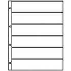 Insert sheets - Publica  LS (4106), 6 strips: 220 x 47 mm - Transparent 4 Rings - dim: 240 x 305 mm ■ per 10 pcs.