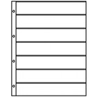 Insert sheets - Publica  LS (4107), 7 strips: 220 x 40 mm - Transparent 4 Rings - dim: 240 x 305 mm ■ per 10 pcs.