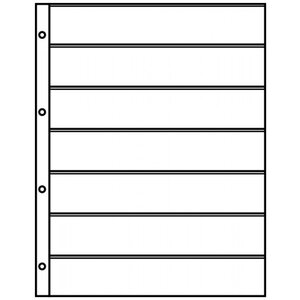 Insert sheets - Publica  LS (4107), 7 strips: A4 size sheets - Transparent4 Rings