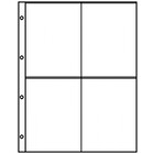 Insert sheets - Publica  LS (8844), 4 compartment(s): 109 x 148 mm - Transparent 4 Rings - dim: 240 x 305 mm ■ per 10 pcs.