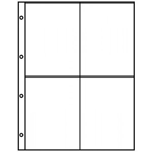 Insert sheets - Publica  LS (8844), 4 compartment(s): A4 size sheets - Transparent4 Rings