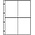 Insert sheets - Publica  LS (8844), 4 compartment(s): 109 x 148 mm - Transparent 4 Rings - dim: 240 x 305 mm ■ per 10 pcs.