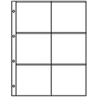 Insert sheets - Publica  LS (8846), 6 compartment(s): 110 x 98 mm - Transparent 4 Rings - dim: 240 x 305 mm ■ per 10 pcs.