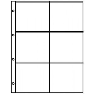 Insert sheets - Publica  LS (8846), 6 compartment(s): A4 size sheets - Transparent4 Rings