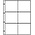 Insert sheets - Publica  LS (8846), 6 compartment(s): 110 x 98 mm - Transparent 4 Rings - dim: 240 x 305 mm ■ per 10 pcs.