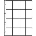 Insert sheets - Publica  LS (4066), 16 compartment(s): 50 x 70 mm - Transparent 4 Rings - dim: 240 x 305 mm ■ per 10 pcs.