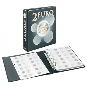 Album Publica  M (3535M2), incl. 14 bladen (MU215 / MU2E28) - geschikt voor 2 Euro - Design 2 Euromunten - 4 Rings - Afm: 245 x 270 x 60