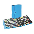 Album Publica  M  Color (S3542B- 5), incl. 10 feuilles (5xMU1315, 5xMU1316) - 5/6 bandes: qui convient pour 190 x 43/36 mm - Bleu, incl boite de protection - 4 Anneaux - Dim: 290 x 315 x 60 mm ■ par jeu