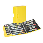 Album Publica  M  Color (S3542B- 9), incl. 10 feuilles (5xMU1315, 5xMU1316) - 5/6 bandes: qui convient pour 190 x 43/36 mm - Jaune, incl boite de protection - 4 Anneaux - Dim: 290 x 315 x 60 mm ■ par jeu