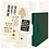Kombi-Angebot; Album Regular (1124), incl. 10 dT-Blanko Blätter (802204) - 2 er Einteilung  - Grün, incl Schutzkassette - 18 Ringe - Abm: 305 x 317 x 50