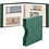 Album Regular (1104), incl. 20 sheets Crystal Clear sheets - 2 / 3 compartment(s):  240 x 140/90 mm - Green, incl slipcase - 18 Rings - Dim: 305 x 317 x 50
