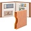 Album Regular (1104), incl. 20 bladen Tranparant bladen - 2 / 3 vaks indeling:  240 x 140/90 mm - Lichtbruin, incl cassette - 18 Rings - Afm: 305 x 317 x 50