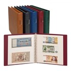 Album Regular (1104), incl. 20 bladen Tranparant bladen - 2 / 3 vaks indeling:  240 x 140/90 mm - Wijnrood - 18 Rings - Afm: 305 x 317 x 50 mm ■ per set