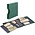 Album Regular (1104), incl. 20 bladen Tranparant bladen - 2 / 3 vaks indeling:  240 x 140/90 mm - Groen, incl cassette - 18 Rings - Afm: 305 x 317 x 50 mm ■ per set