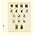 Feuilles de pochettes - T-Blanco (802505), 5 compartiments: 189 x 41/38/38/37/46 mm - Champagne 18 Anneaux - dim: 272 x 296 ■ par pc.