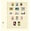 Feuilles de pochettes - T-Blanco (802508), 5 compartiments: 189 x 34/36/36/45/46 mm - Champagne 18 Anneaux - dim: 272 x 296 ■ par pc.