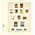 Feuilles de pochettes - T-Blanco (802511), 5 compartiments: 189 x 44/43/45/54/26 mm - Champagne 18 Anneaux - dim: 272 x 296 ■ par pc.