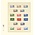 Feuilles de pochettes - T-Blanco (802602), 6 compartiments: 189 x 45/31/31/31/31/31 mm - Champagne 18 Anneaux - dim: 272 x 296 ■ par pc.