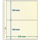Insert sheets - T-Blanco (802218), 2 compartments: 245 x 150/150 mm - Champagne 18 Rings - dim: 272 x 296 ■ per 10 pcs.