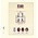 Feuilles de pochettes - T-Blanco (802308), 3 compartiments: 189 x 42/120/66 mm - Champagne 18 Anneaux - dim: 272 x 296 ■ par 10 pcs.