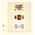 Feuilles de pochettes - T-Blanco (802310), 3 compartiments: 189 x 75/76/76 mm - Champagne 18 Anneaux - dim: 272 x 296 ■ par 10 pcs.