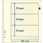 Insert sheets - T-Blanco (802320), 3 compartments: 189 x 72/73/73 mm - Champagne 18 Rings - dim: 272 x 296 ■ per 10 pcs.