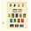 Feuilles de pochettes - T-Blanco (802512), 5 compartiments: 189 x 44/43/43/43/38 mm - Champagne 18 Anneaux - dim: 272 x 296 ■ par 10 pcs.