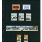 Insert sheets -   Omnia (04), 4 strips: 245 x 67 mm - Black 18 Rings - dim: 272 x 296 ■ per 10 pcs.