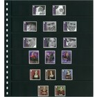 Insert sheets -   Omnia (06), 6 strips: 245 x 43 mm - Black 18 Rings - dim: 272 x 296 ■ per 10 pcs.