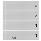 Insert sheets -  Omnia (030), 8 compartments: 120 x 66 mm - White 18 Rings - dim: 272 x 296 ■ per 10 pcs.