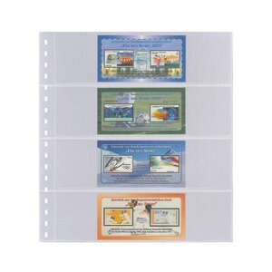 Insert sheets - Transparent (824), 4 compartments: Crystal Clear sheets - 18 Rings