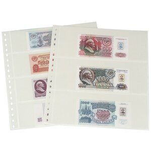 Insert sheets - Transparent (832), 4 compartments: Crystal Clear sheets - 18 Rings