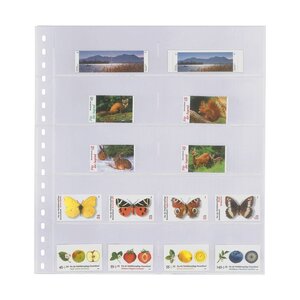 Insert sheets - Transparent (725), 10 compartments: Crystal Clear sheets - 18 Rings